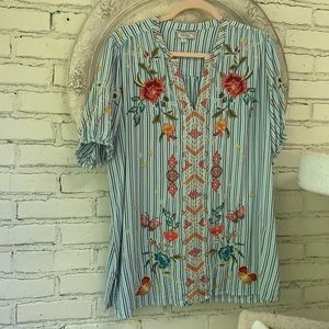 Johnny Was embroidered top